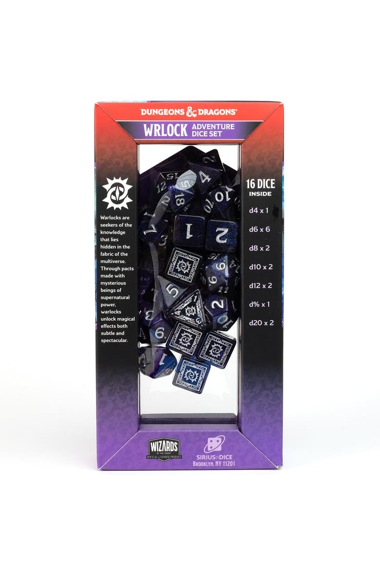 D&D Adventure Dice Warlock Purple, 16 Pieces, Alternate, color, Purple
