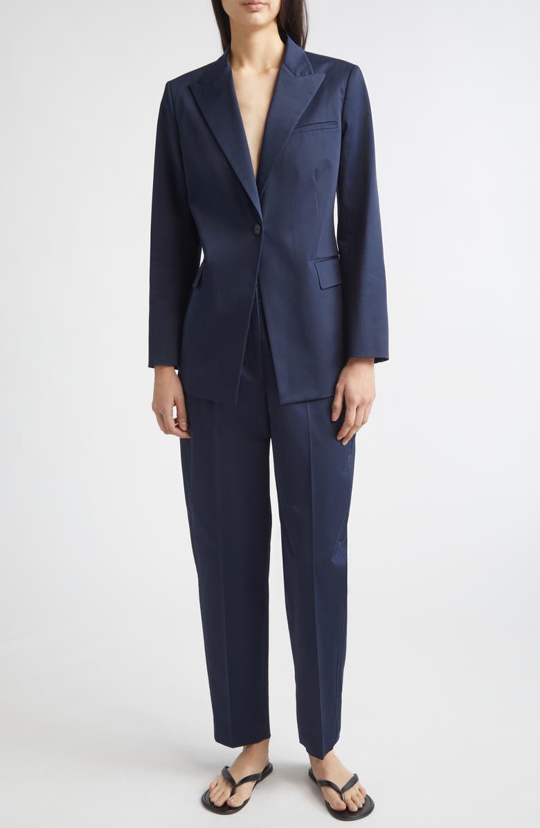 PARTOW Bow Stretch Cotton Jacket, Alternate, color, Navy