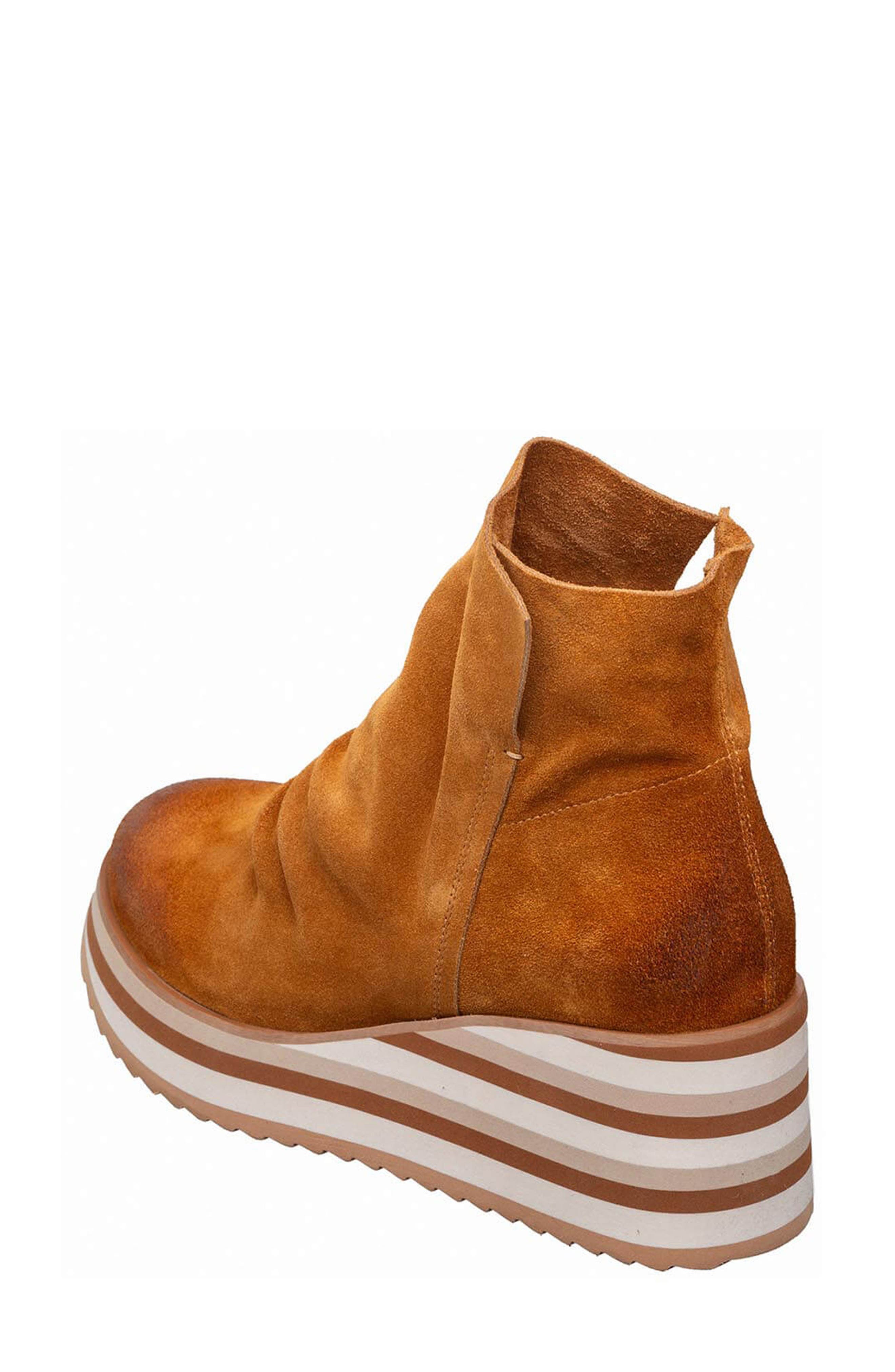 ANTELOPE Kirsten Platform Wedge Boot, Alternate, color, Cognac