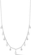 GLAZE JEWELRY Cultured Pearl & Cubic Zirconia Charm Frontal Necklace