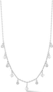 GLAZE JEWELRY Cultured Pearl & Cubic Zirconia Charm Frontal Necklace