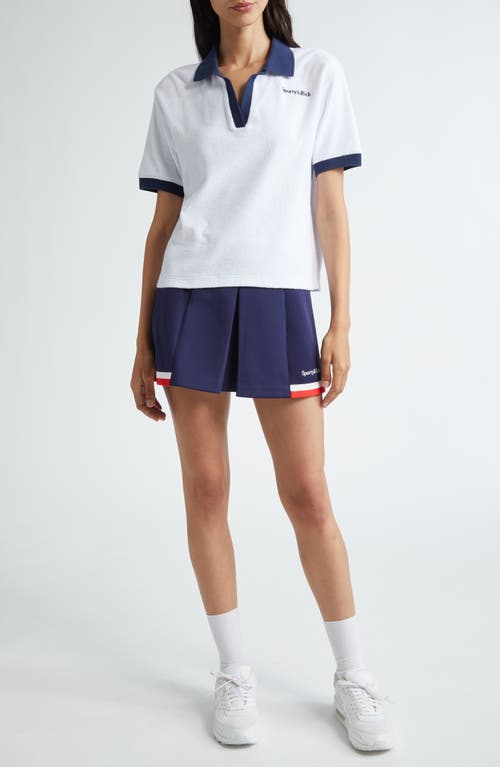 Sporty And Rich Pleated Tennis Mini Skirt In Navy