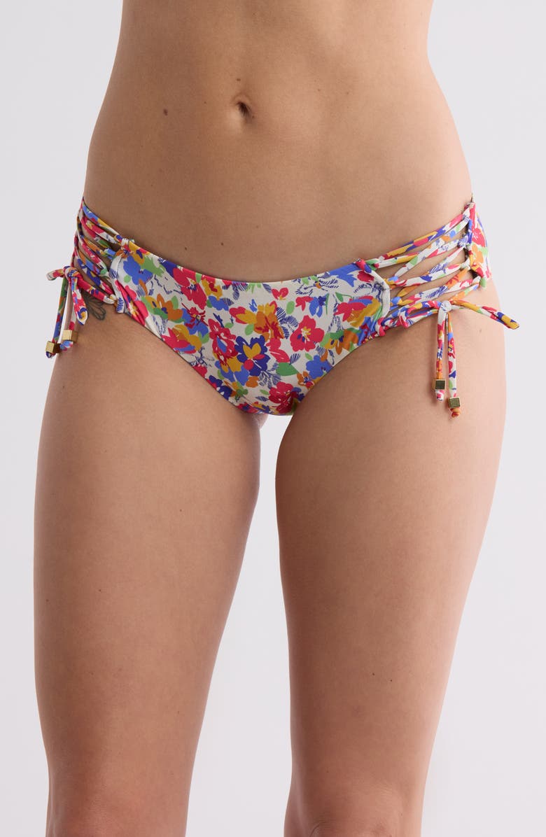 Becca Flower Fields Side Tie Bikini Bottoms, Main, color, 