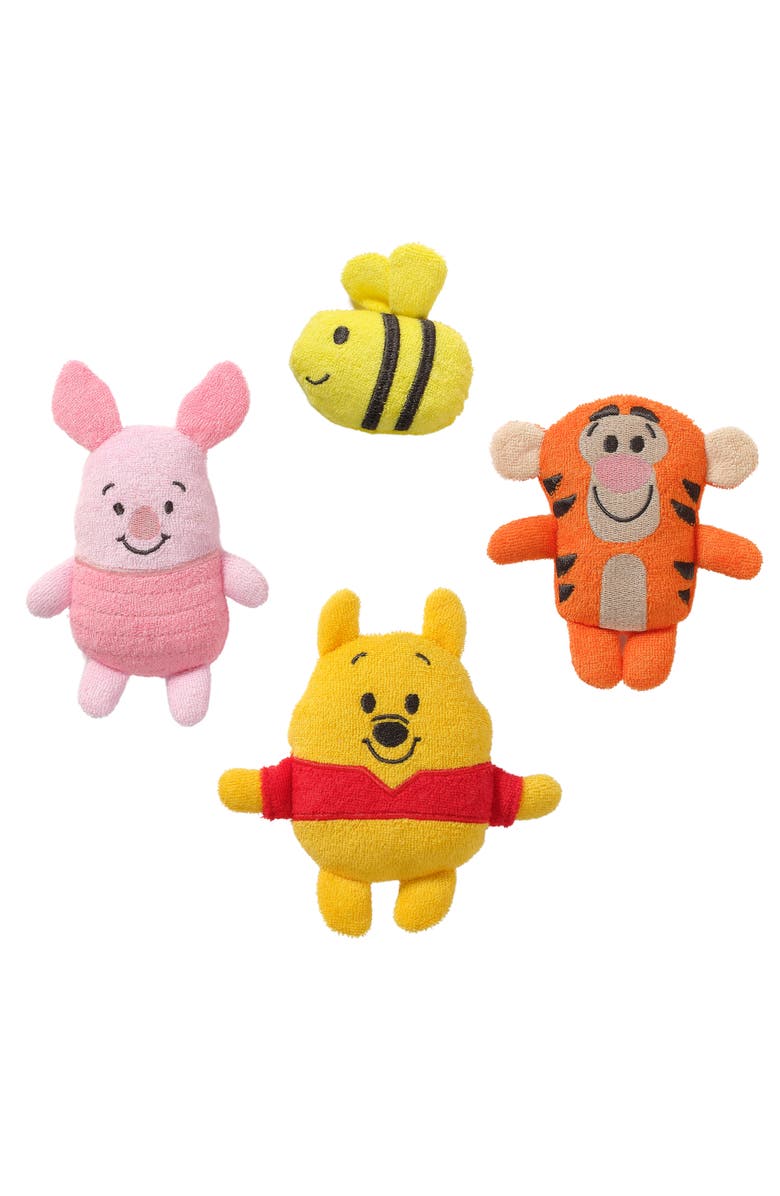 Lambs & Ivy Winnie the Pooh Honey Pot Terry/Neoprene Bath Toy Set, Alternate, color, Multicolor