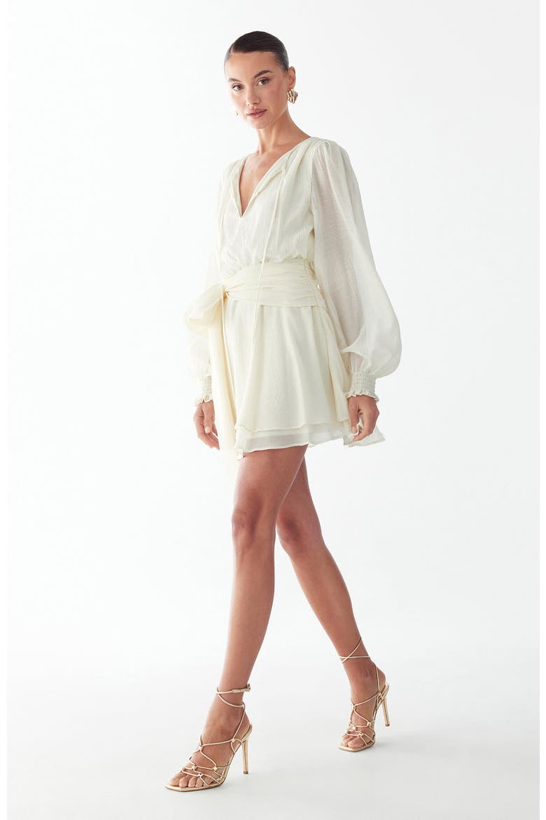 Olia Mini Dress, Alternate, color, Off White