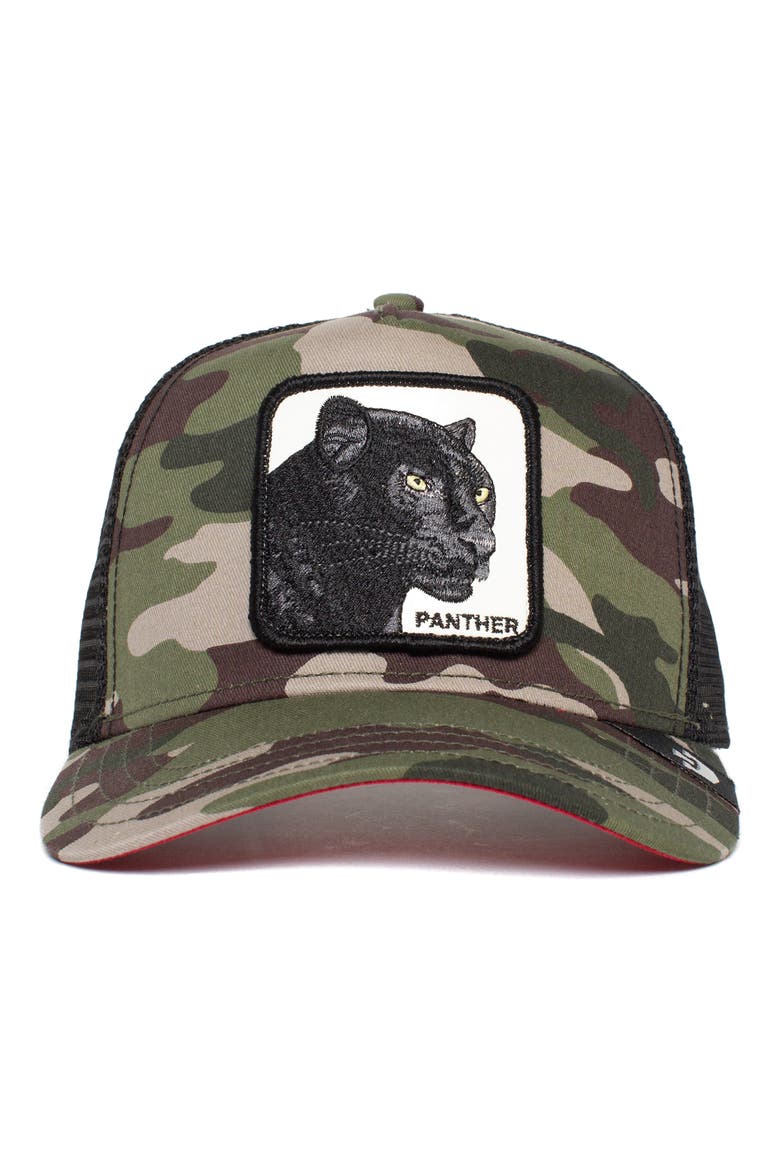 The Panther Trucker Hat, Alternate, color, CAMOUFLAGE