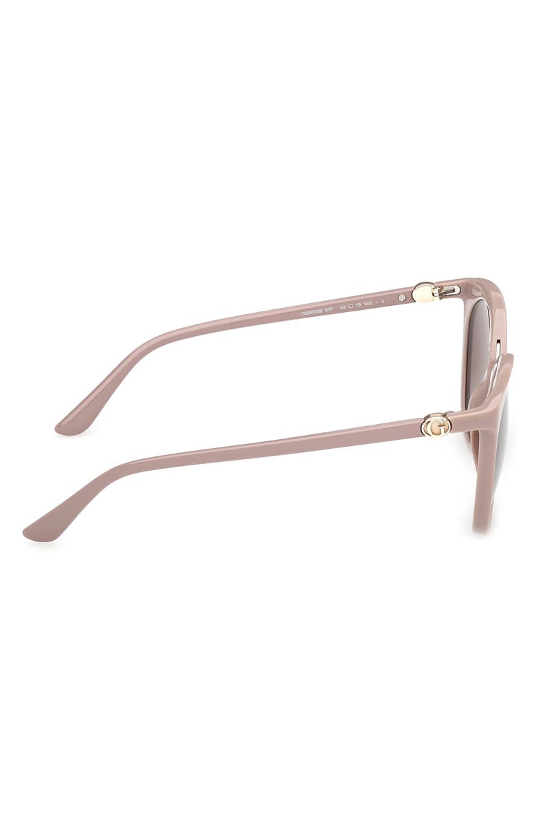 GUESS Round Sunglasses, Alternate, color, Shiny Beige / Gradient Brown