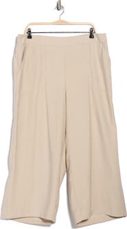 MAX STUDIO Brushed Twill Crop Wide Leg Pants