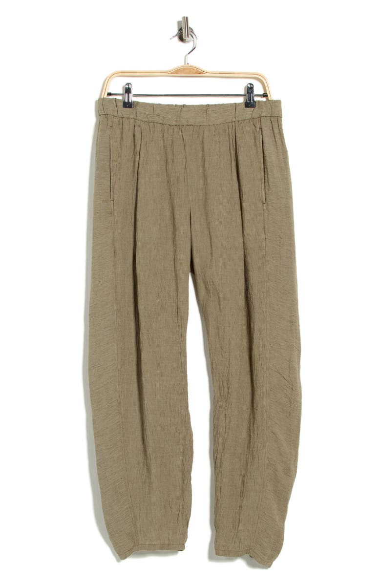 Eileen Fisher Stripe Organic Linen Lantern Pants, Alternate, color, Branch