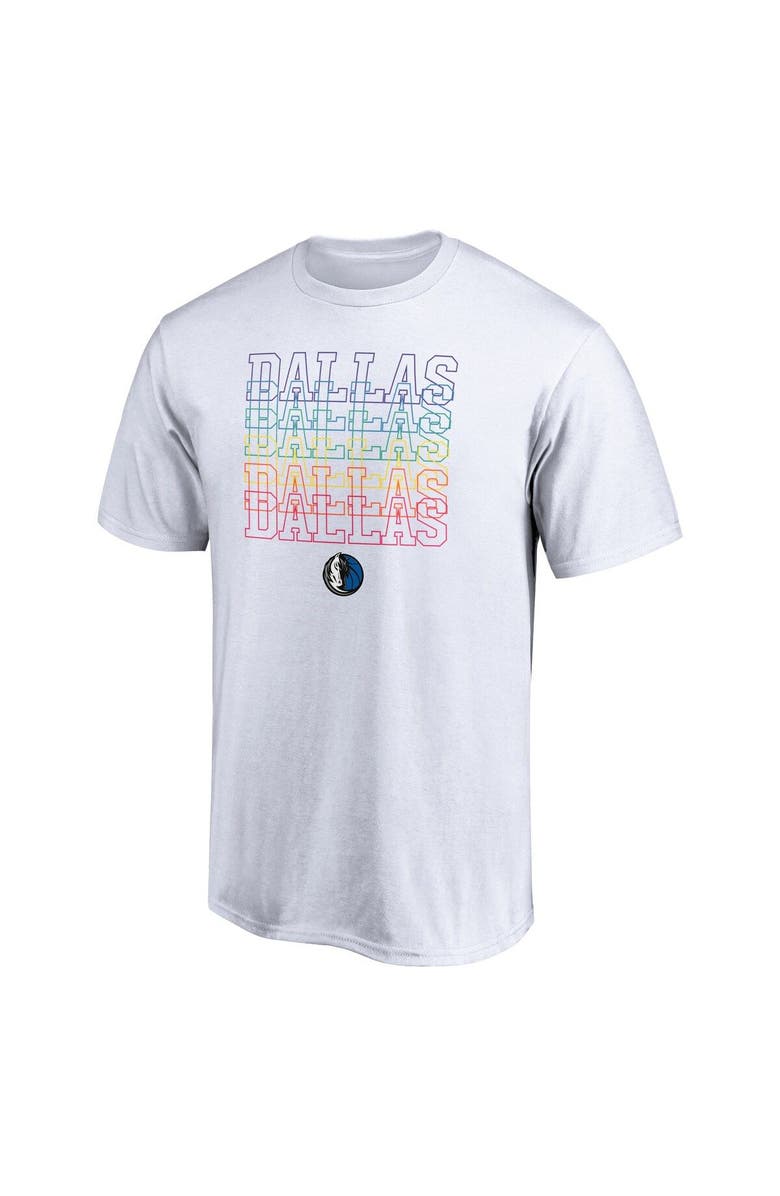 FANATICS Men's Fanatics Branded White Dallas Mavericks Team City Pride T-Shirt, Alternate, color, 