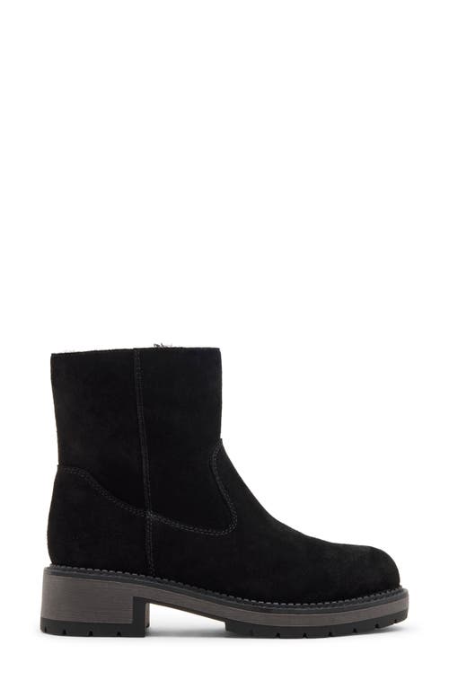 Blondo Nikkie Waterproof Suede Faux Fur Lined Boot In Black