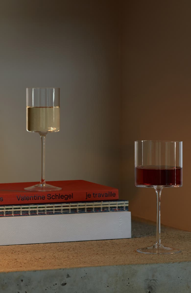 LSA Otis Set of 2 White Wine Glasses, Alternate, color, Clear