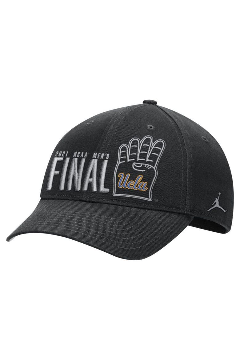 Men's Jordan Brand Black UCLA Bruins 2021 NCAA Men's Basketball Tournament March Madness Final Four Bound L91 Adjustable Hat, Main, color, Black