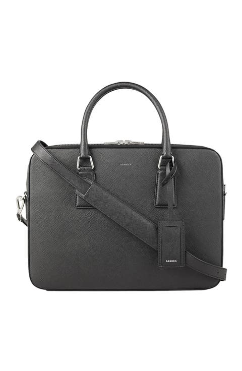 Reconstituted leather briefcase
