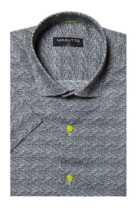 Trento Print Button-Up Short Sleeve Shirt