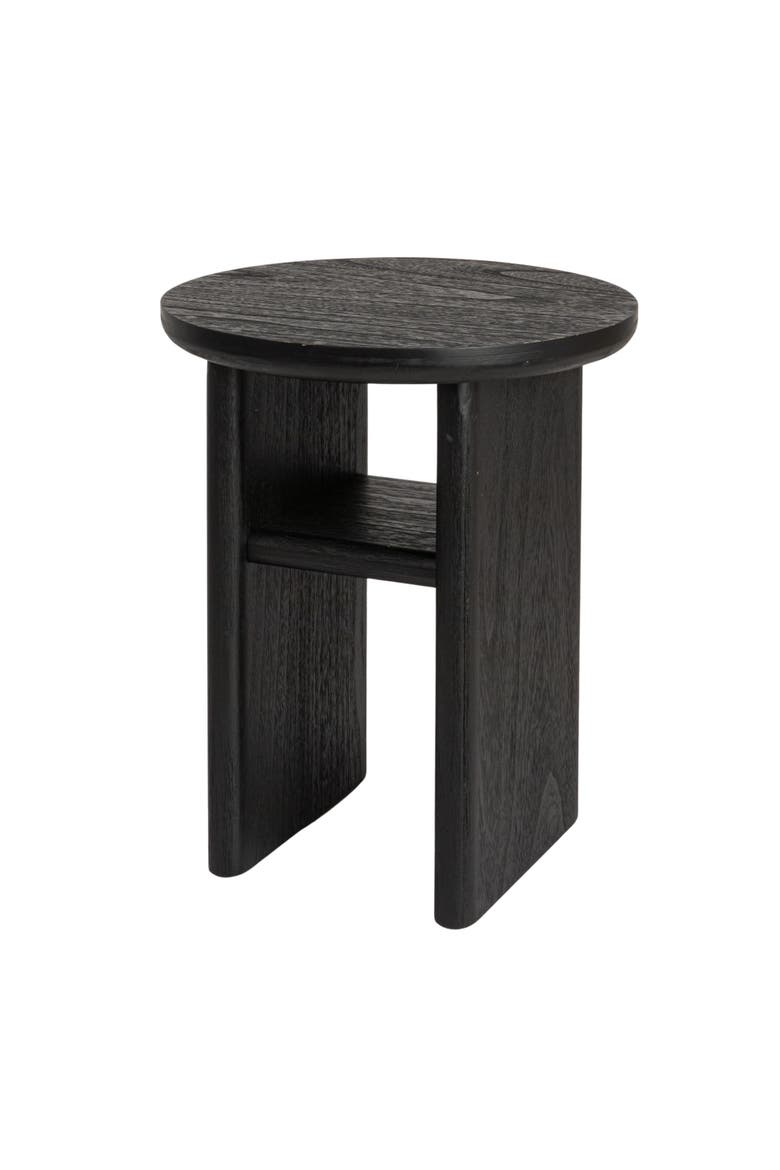 Sturdy Firwood Side Table, Black, Main, color, Black