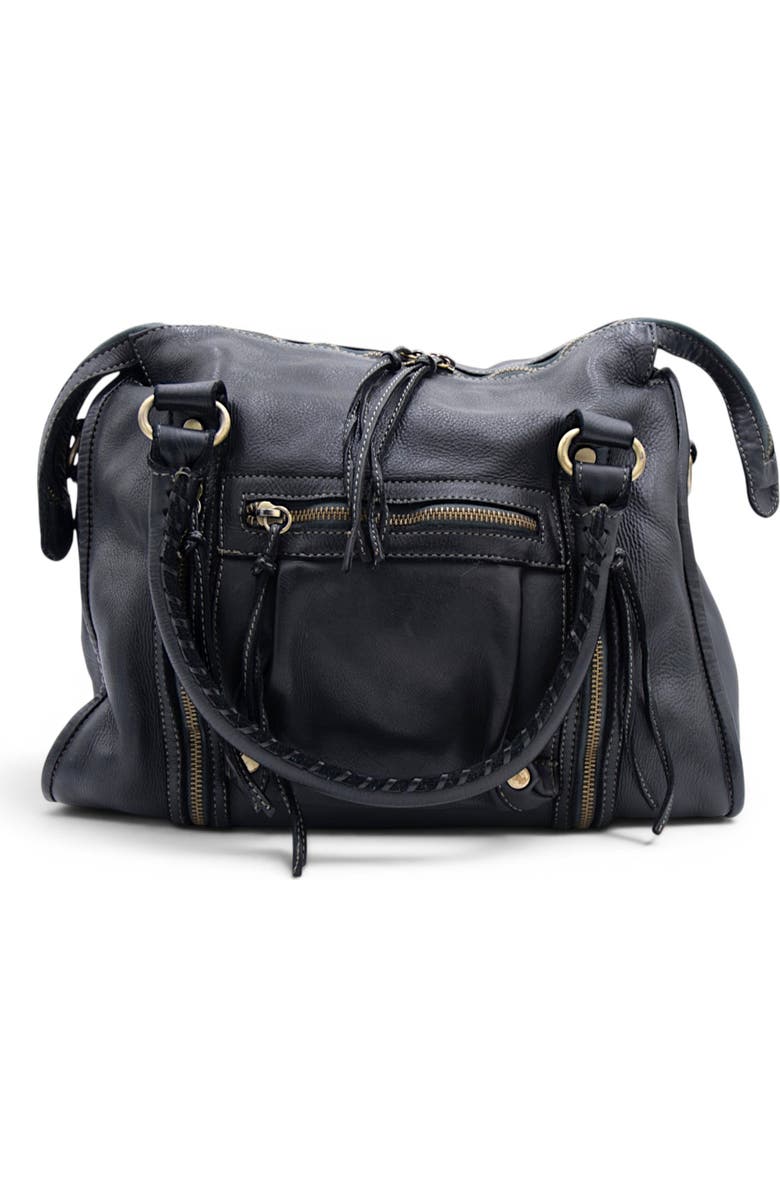 Bolsa Nova Handbags Large Pocket Satchel, Alternate, color, Black