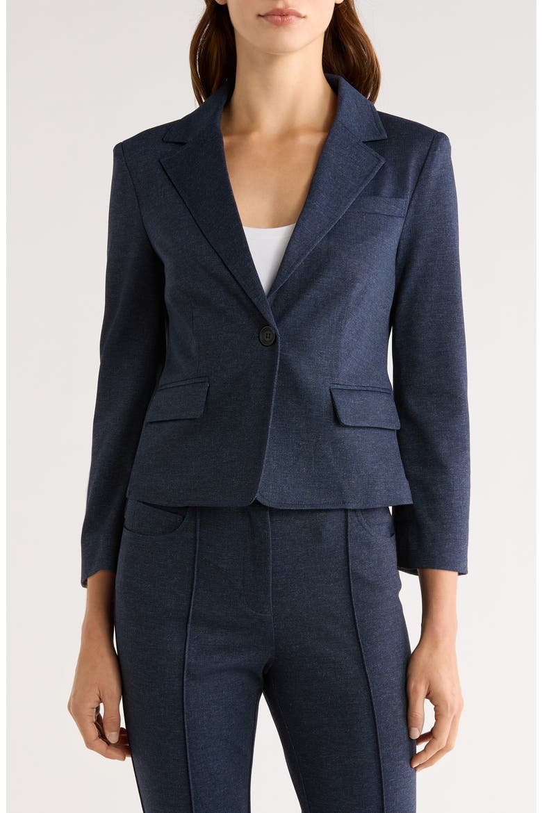 Easy Single Breasted Blazer, Alternate, color, INDIGO NAVY