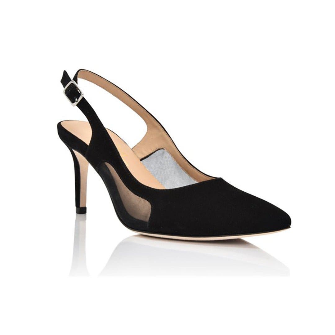 Dance Leather Slingback Pump, Alternate, color, Black
