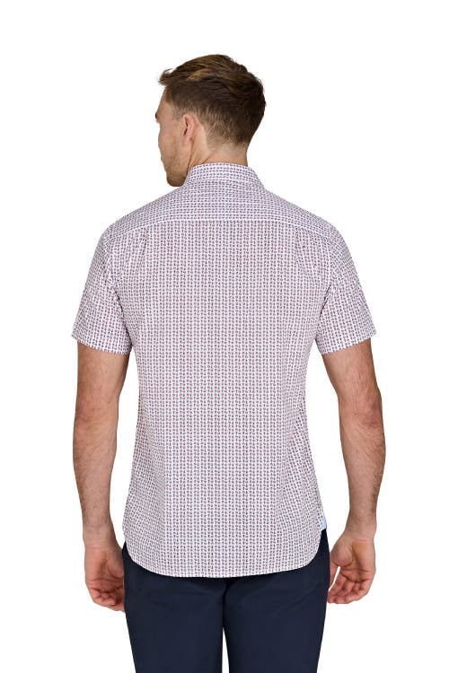 Raging Bull Short Sleeve Flower Cotton Poplin Shirt In Multi
