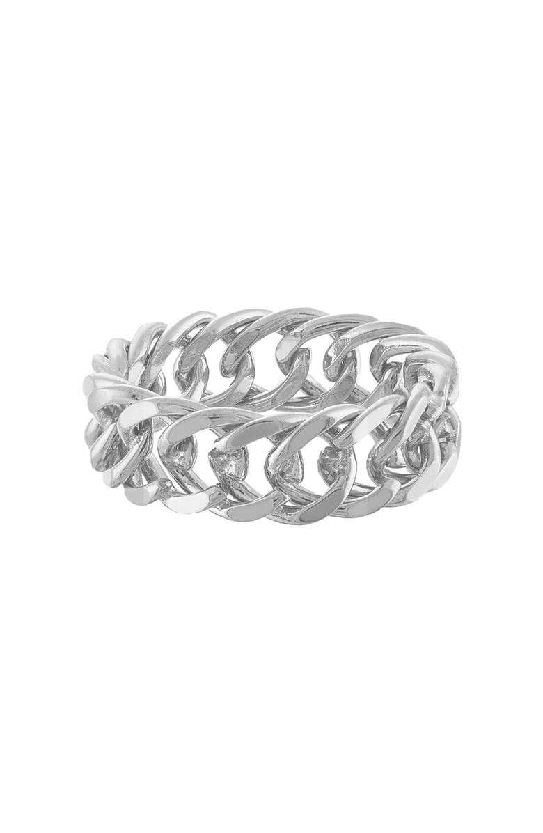 BEN ONI Curb Chain Link Ring, Main, color, Silver
