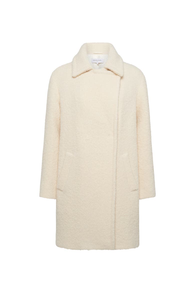 Maiwenn Bouclé Mid-Length Coat, Alternate, color, Ecru