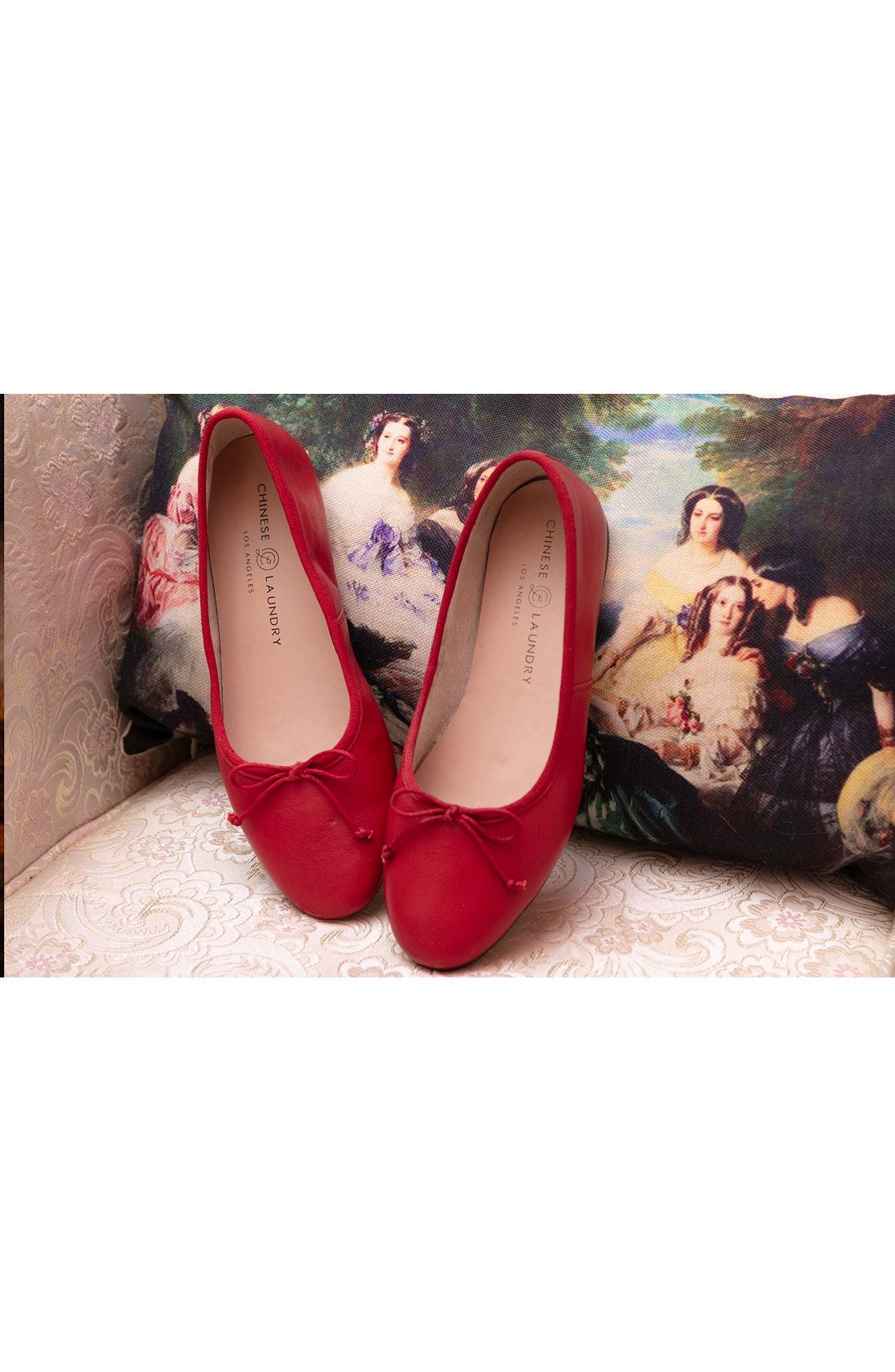 Audrey Ballet Flat, Alternate, color, RED