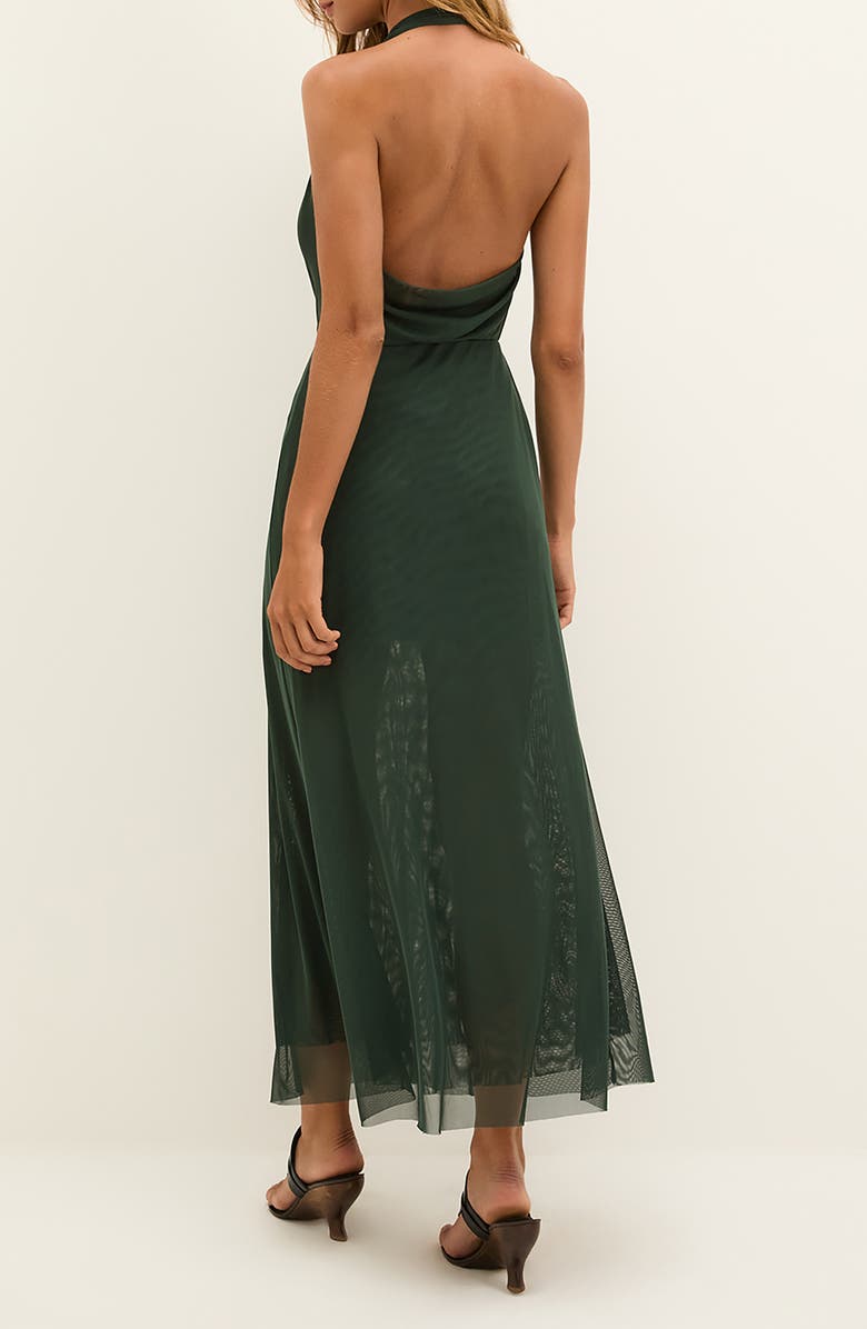 ViX Paula Hermanny Caylle Halter Mesh Cover-Up Dress, Alternate, color, Green