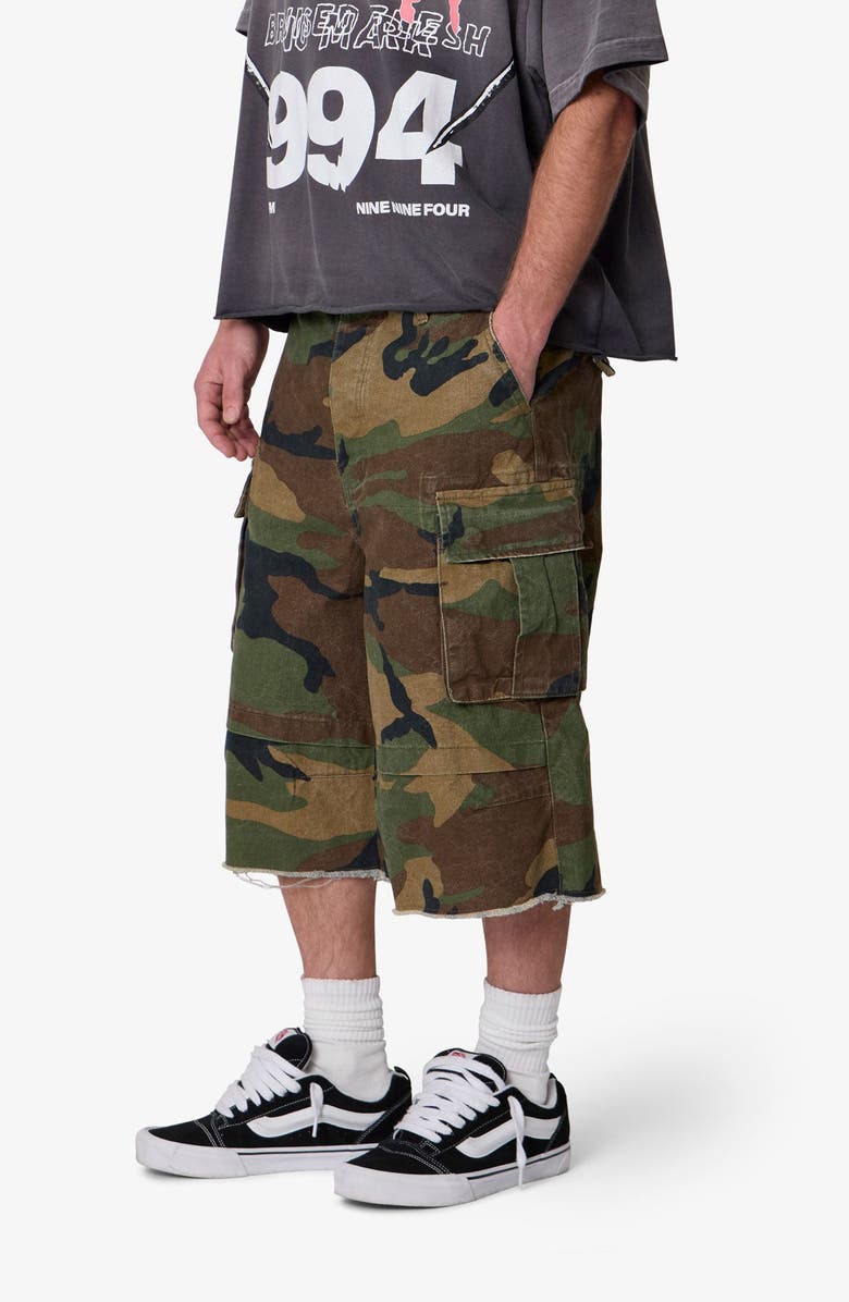 mnml Ultra Baggy Cargo Shorts, Alternate, color, Camo