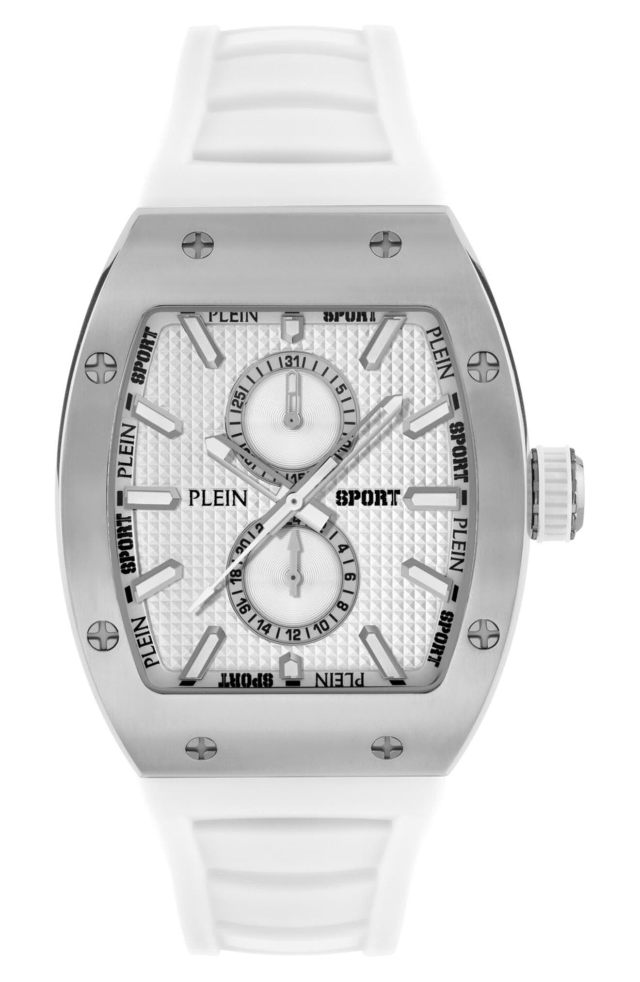 Stormbreaker Three Hand Quartz Silicone Strap Watch, 43mmx 52mm