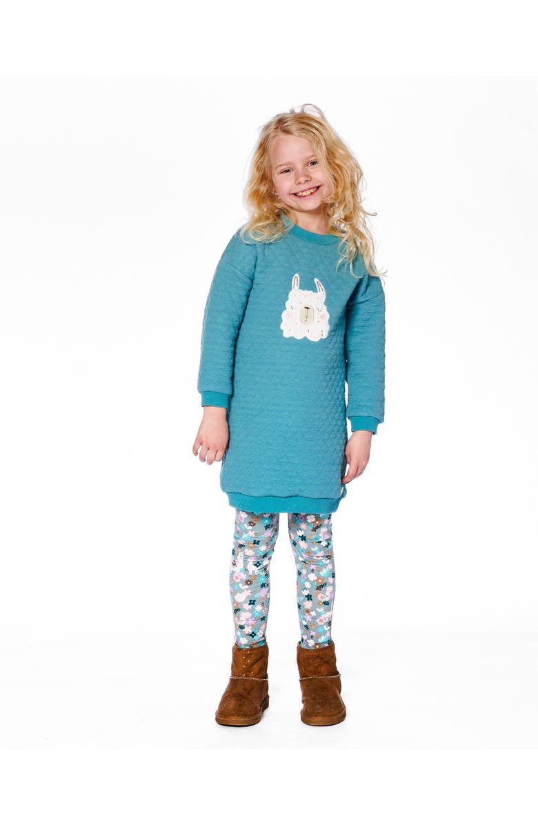 Deux par Deux Quilted Tunic Dress, Alternate, color,
