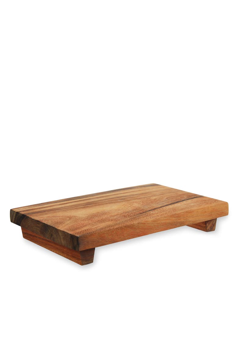 Acacia Footed Serving Board, Alternate, color, Wood