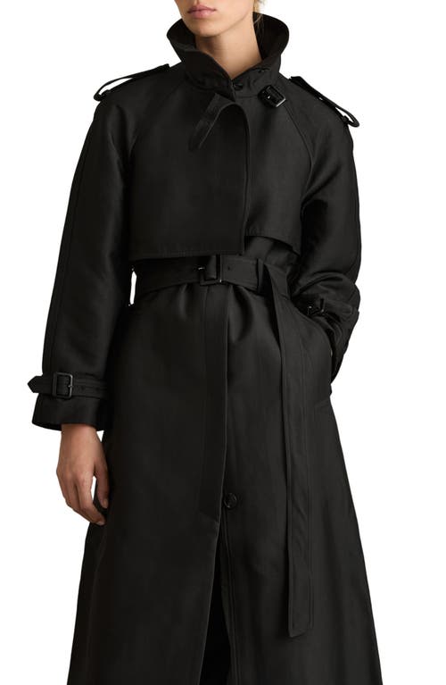 Reiss Womens August Gabardine Trench Coach Black In Black