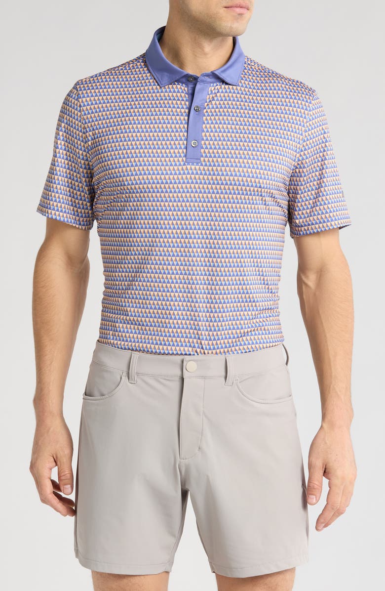 Rhone GoldFusion<sup>™</sup> UPF 50+ Golf Sport Polo, Main, color, Desert Mist Diamond Geo