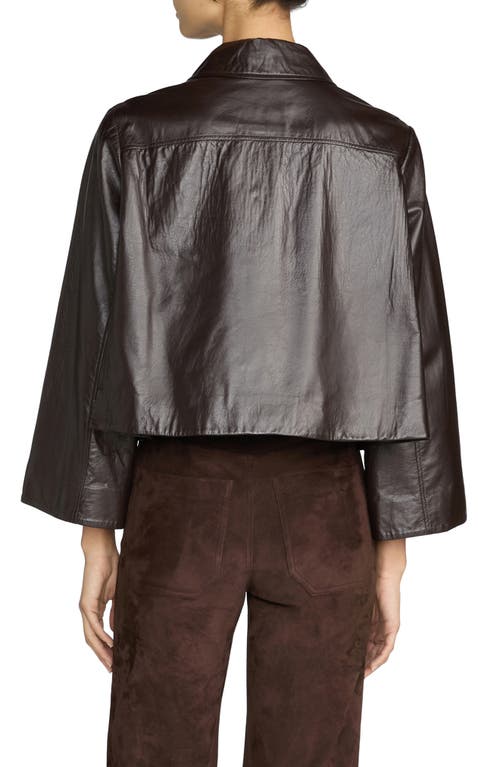 Frame Paper Leather Jacket In Chestnut