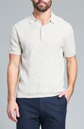 Billy Reid Diamond Stitch Polo Sweater