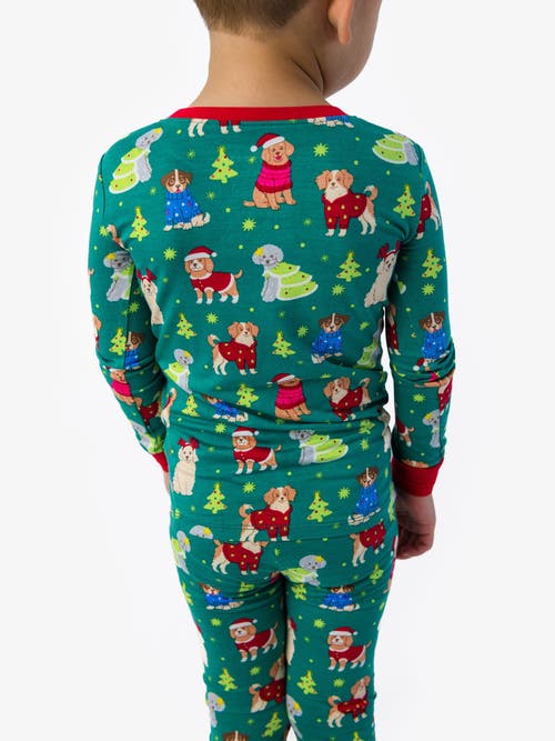 Rufflebutts Gender Inclusive Softsnooze Long Sleeve Pajama Set In Green