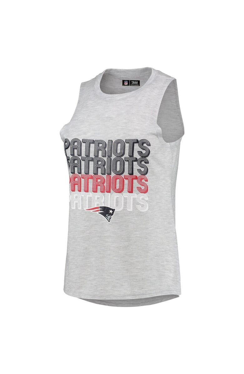 CONCEPTS SPORT Women's Concepts Sport Heathered Gray/Black New England Patriots Profound Tank Top & Leggings Sleep Set, Alternate, color, Heather Gray