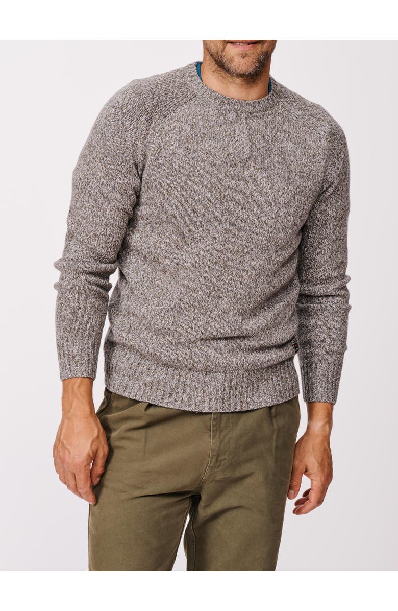 Aubin Riply Twist Crew Neck Sweater, Alternate, color, Khaki Twist