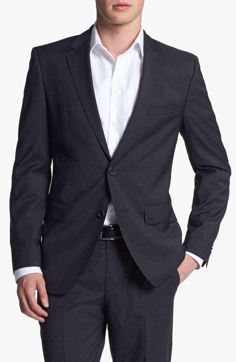 BOSS HUGO BOSS 'James/Sharp' Trim Fit Check Suit, Alternate, color,