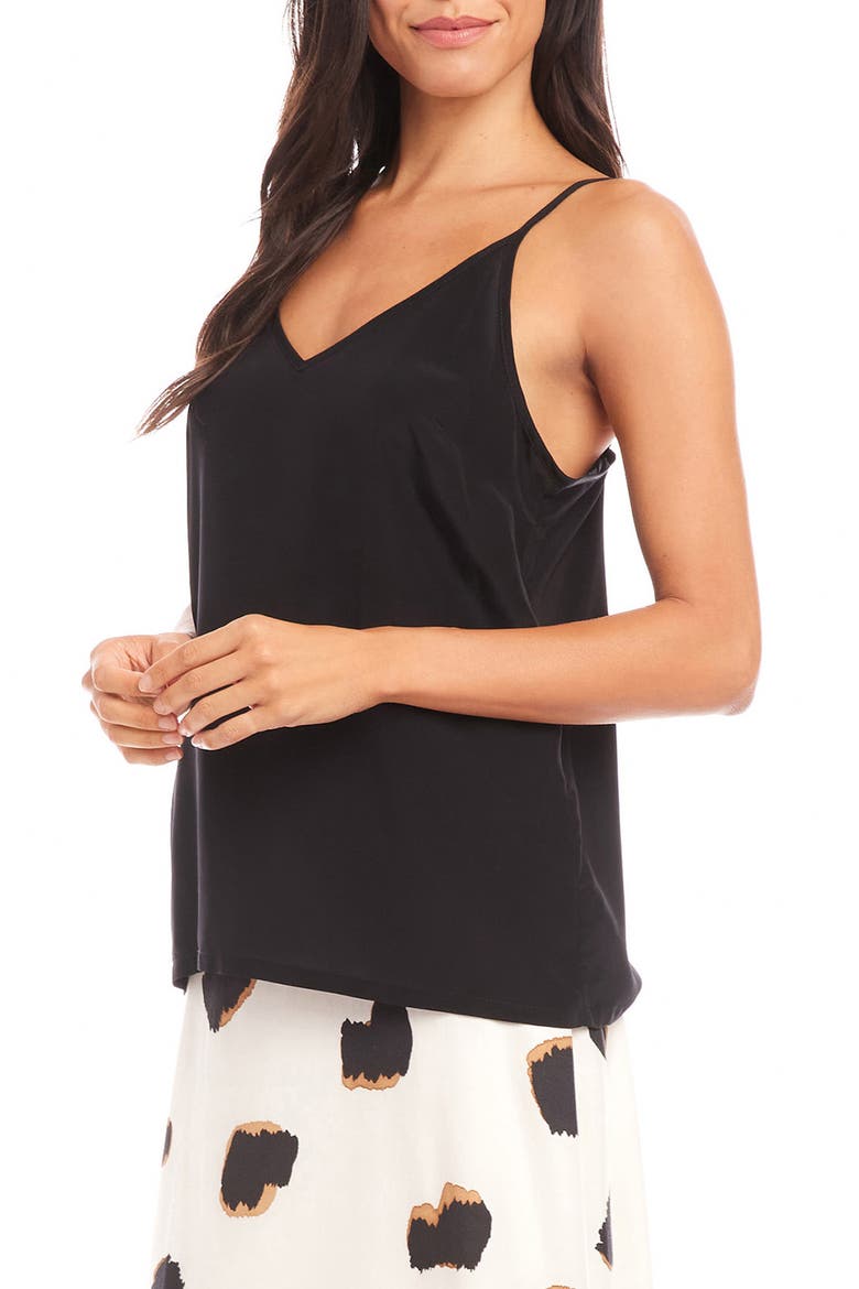 Carys Silk Camisole, Alternate, color, BLACK