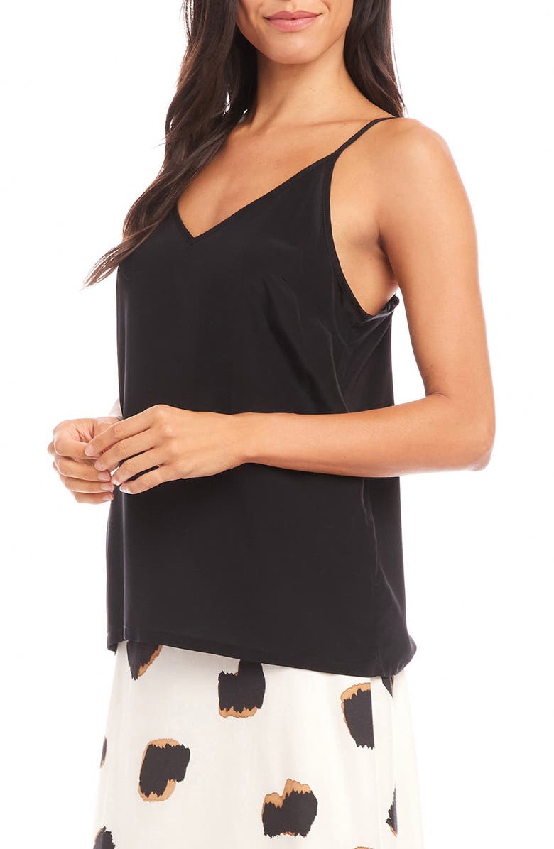 FIFTEEN TWENTY Carys Silk Camisole, Alternate, color, Black
