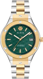 PHILIPP PLEIN Plein Underdog Green Dial Bracelet, 44mm