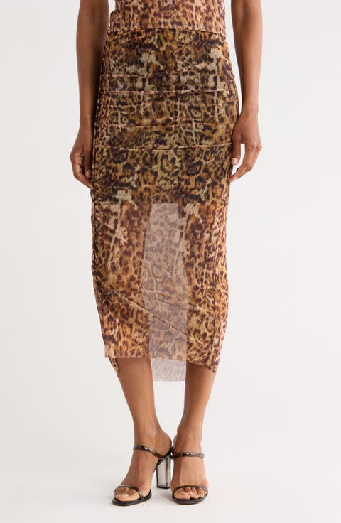 Nora Print Mesh Skirt