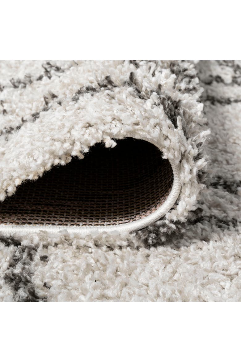 Soller Diamond Trellis Shag Area Rug, Alternate, color, Beige/Dark Gray