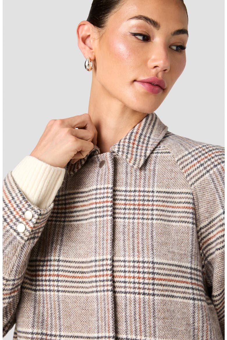 Sutton Plaid Tailored Coat, Alternate, color, ASH GRAY MULTI