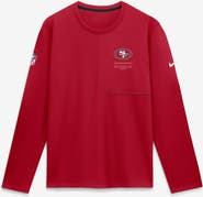 Nike Men's Nike Scarlet San Francisco 49ers Sideline Coaches UV Dri-FIT Long Sleeve Shirt