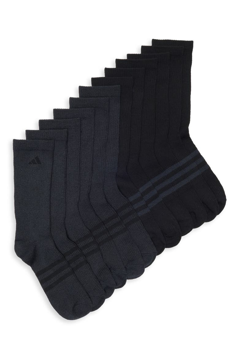 Superlite 3.0 6-Pack Crew Socks, Main, color, BLACK/ NIGHT GREY
