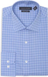 Tommy Hilfiger Slim Fit Stretch Plaid Dress Shirt