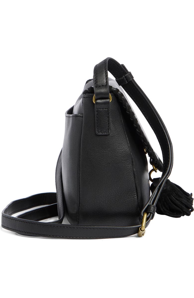 Lucky Brand Vall Crossbody Bag, Alternate, color, Black Goat Suede